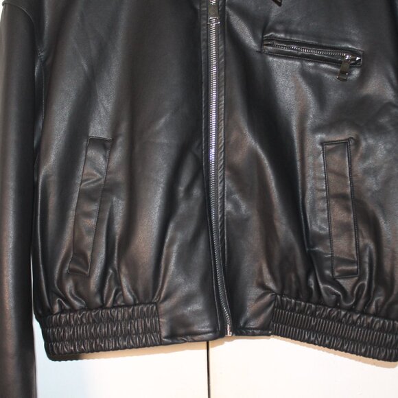 Moto Style Faux Leather Jacket - Picture 8 of 9